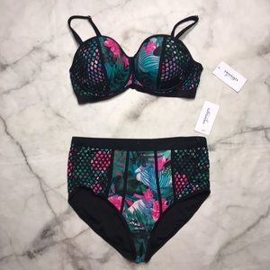 Swimsuits for All tropical two piece swim 18